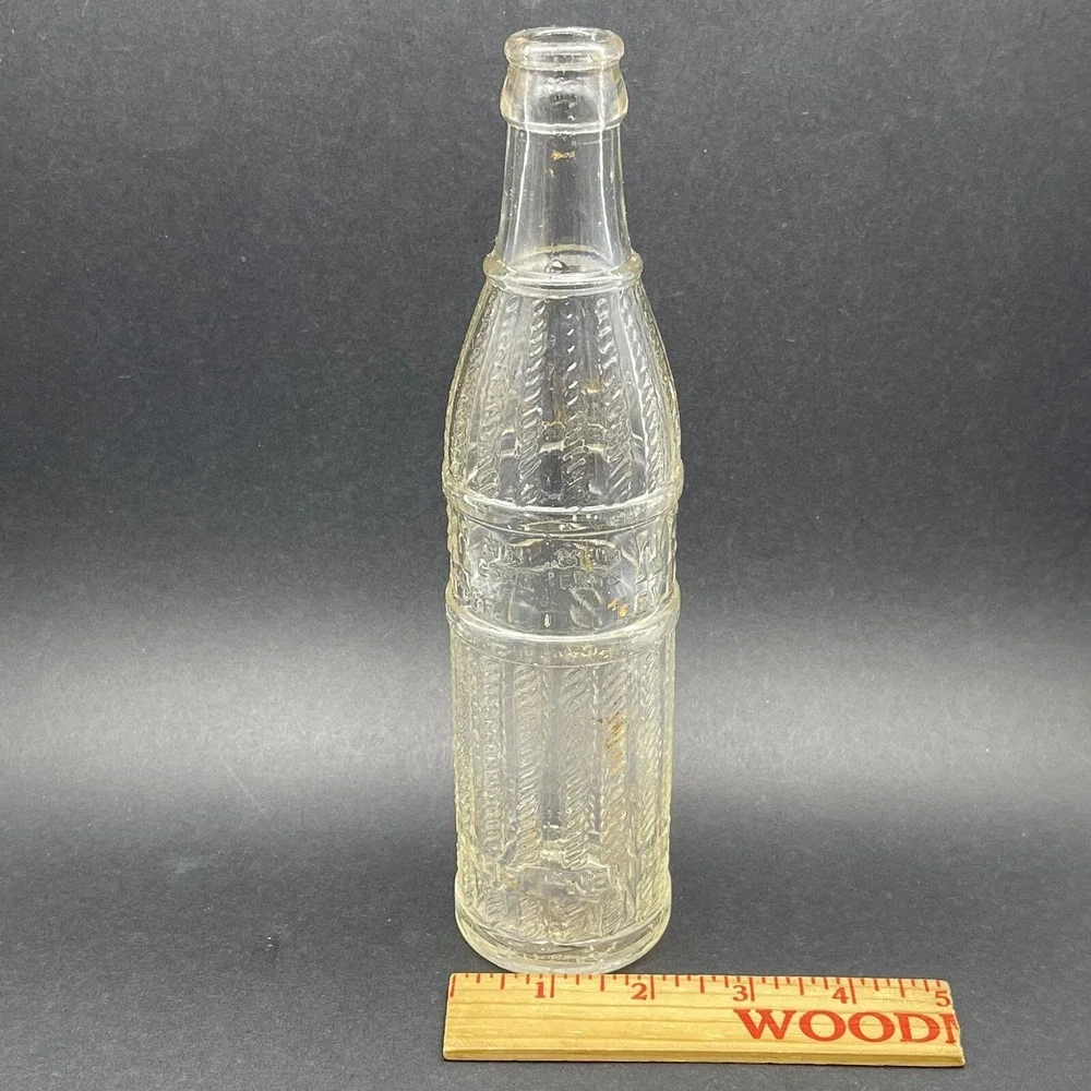 Vintage NEHI Soda Bottle‎ 9 Oz Oakland California Clear Embossed Raised Design